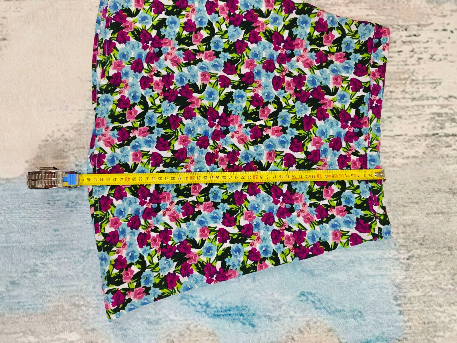 Saia Mini Floral Rosa Azul Estampa Ditsy Cottagecore Y2K Tamanho P – photo 6